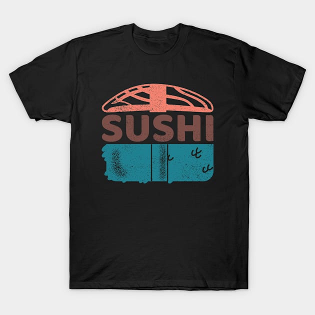 Japanese Food Sushi Modern Design T-Shirt by New East 